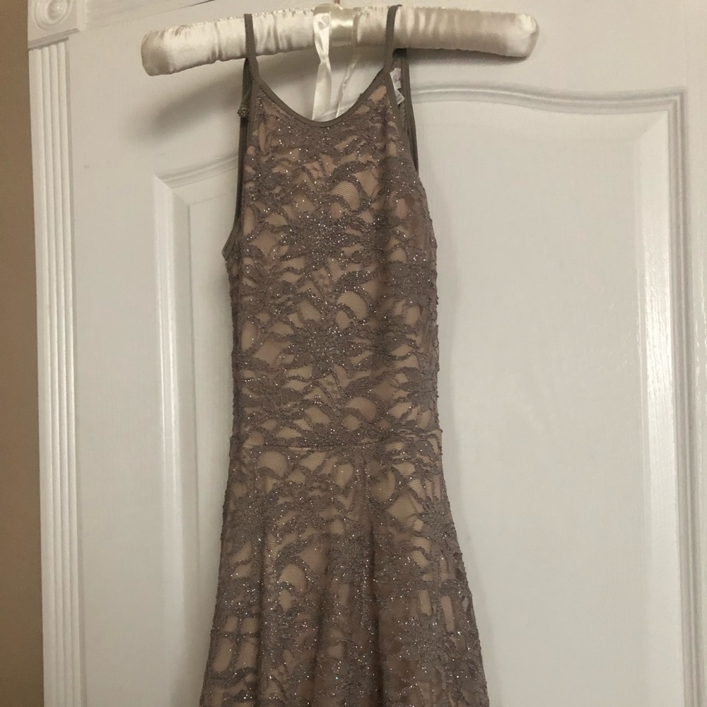 Sparkle Skater Dress Keyhole back